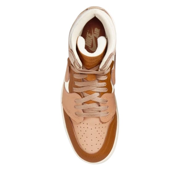 Nike - "Air Jordan 1" Sneaker für Damen, Leder, Hoch geschnitten (Braun) - Image 4