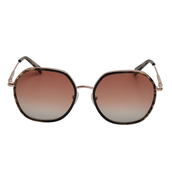 Damen hexagonale Metall-Sonnenbrille mit Acetatrahmen LO163S - Image 1