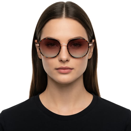 Damen hexagonale Metall-Sonnenbrille mit Acetatrahmen LO163S - Image 3