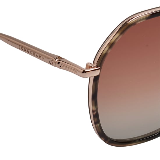 Damen hexagonale Metall-Sonnenbrille mit Acetatrahmen LO163S - Image 4