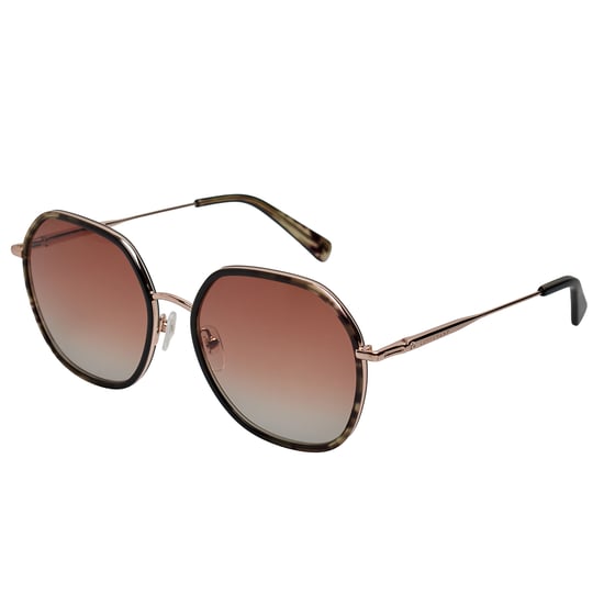 Damen hexagonale Metall-Sonnenbrille mit Acetatrahmen LO163S - Image 5