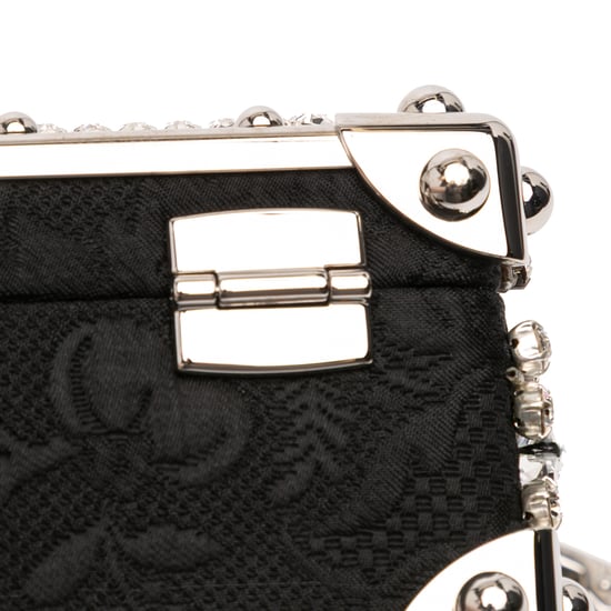 Gebrauchte, mit Strass verzierten Jacquard Dolce Box Bag - Image 6