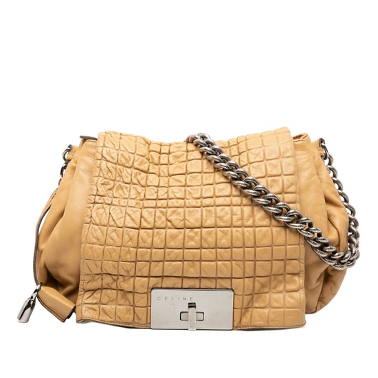 Gebrauchtasche aus Lammleder Watch Me Gauffre mit Klappe und Schulterriemen - Image 1