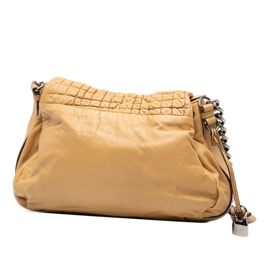 Gebrauchtasche aus Lammleder Watch Me Gauffre mit Klappe und Schulterriemen - Image 2