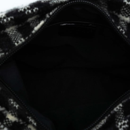 Gebrauchte Vintage Karoschultertasche aus Wolle - Image 4