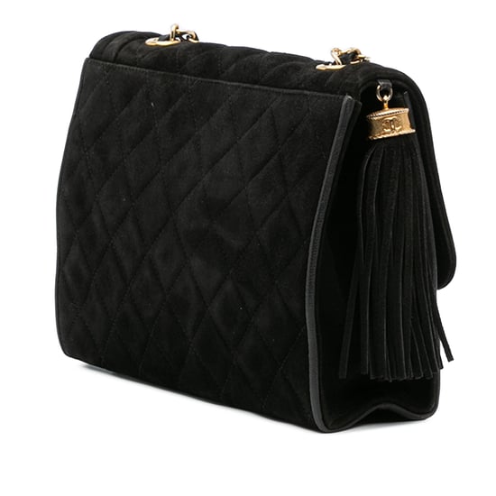 Gebrauchte gesteppte Wildleder-Tassel-Umschlagtasche - Image 2