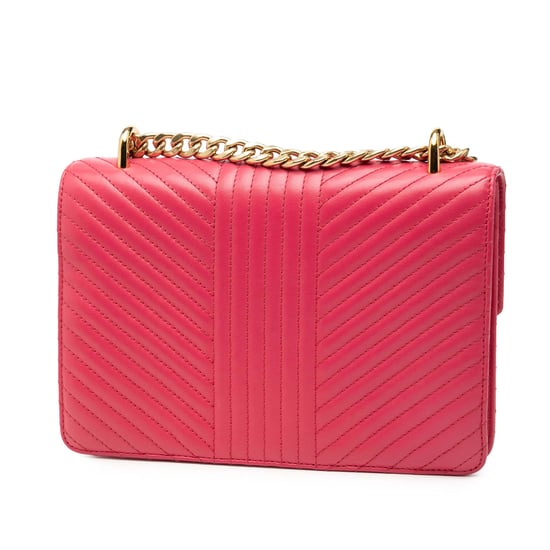 Gebrauchte weiche Kalbleder Chevron Impunture Turn-Lock-Ketten-Crossbody-Tasche - Image 2