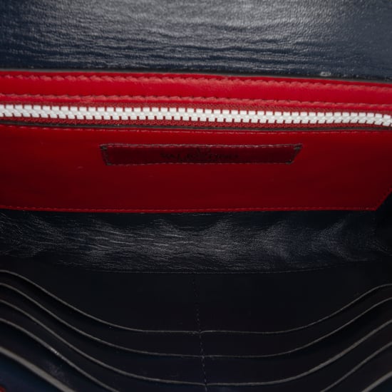 Gebrauchtes Bauchtäschchen aus gestepptem Lammleder mit Rockstud Spike auf Kette - Image 4