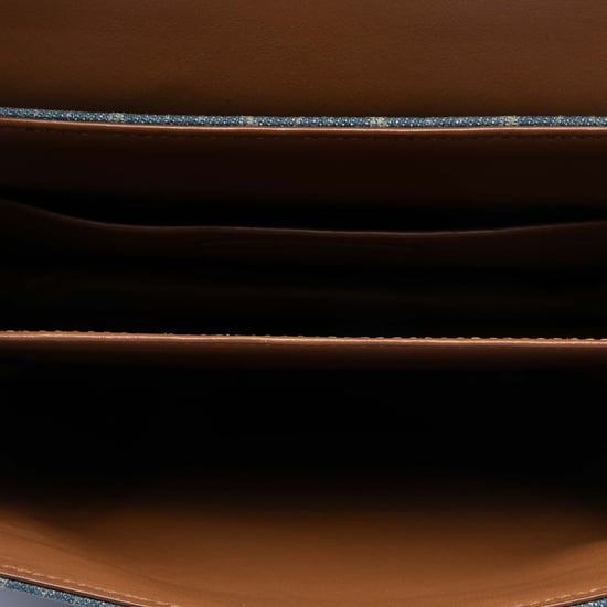 Vorbesitzte Wildleder-besetzte Jeans-Monogramm Allover Umhängetasche - Image 4