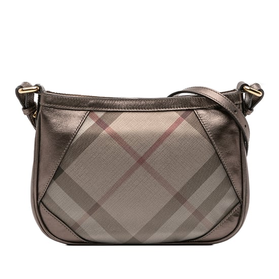 Gebrauchte Supernova Check-Canvas- und Metallic-Leder-Crossbody Tasche - Image 1
