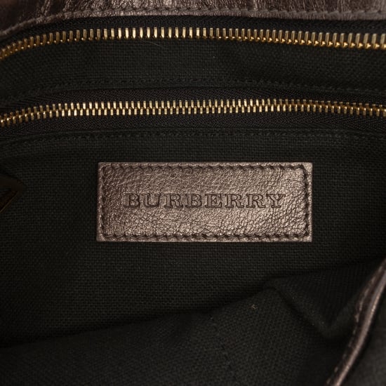 Gebrauchte Supernova Check-Canvas- und Metallic-Leder-Crossbody Tasche - Image 5