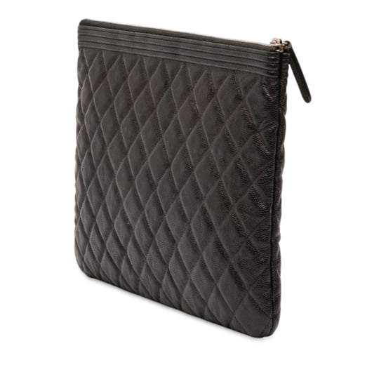 Gebrauchte mittelgroße gesteppten Kaviar Boy O Case Clutch - Image 2