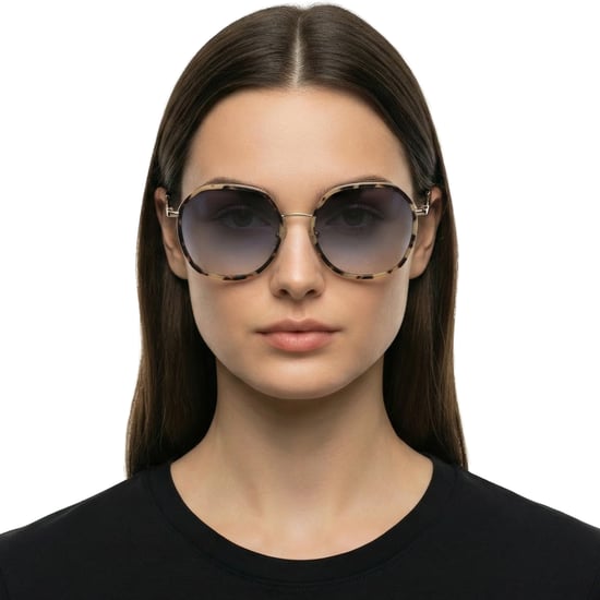 Damen hexagonale Metallsonnenbrille mit Acetatrahmen LO163S - Image 3