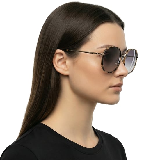 Damen hexagonale Metallsonnenbrille mit Acetatrahmen LO163S - Image 6