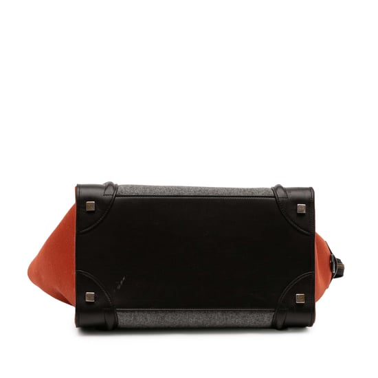 Gebrauchter Mini Tricolor Filz-Woll- und Kalbsleder-Reisetasche - Image 3