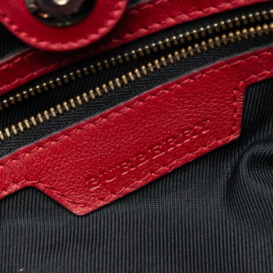 Gebrauchter kleiner Haymarket-Check-Canvas- und Leder-Canterbury-Tote - Image 5