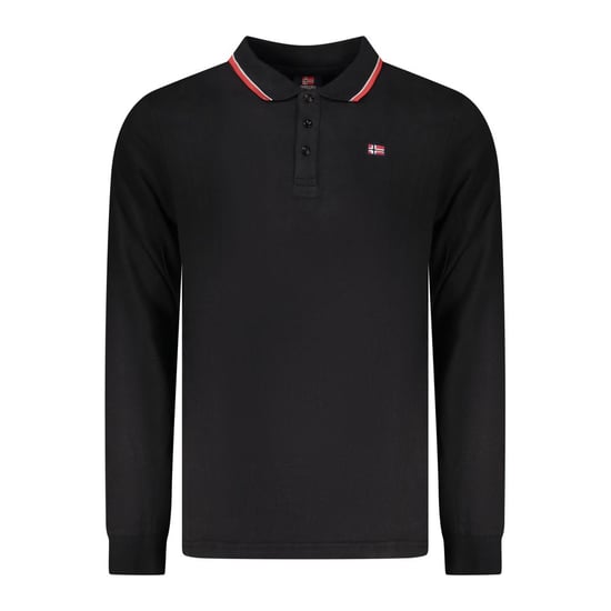 Norwegen 1963 Schwarzes Baumwoll Herren Polo-Shirt - Image 1