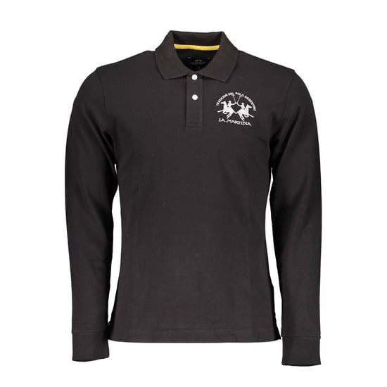 La Martina Schwarzes Baumwoll-Polohemd für Herren - Image 1