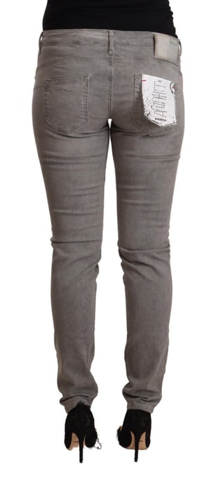 Graue Gerade Damenjeans Stil Pan71841 - Image 3