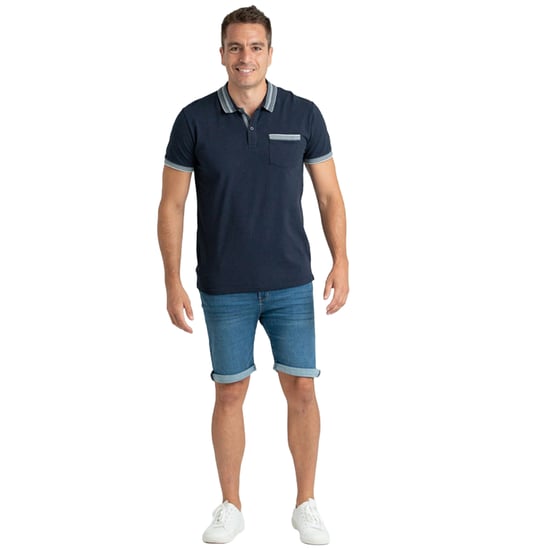 Herren Kurzarm-Polohemd mit Tasche und kontrastierenden Details PRI2632 - Image 2