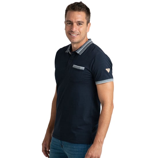 Herren Kurzarm-Polohemd mit Tasche und kontrastierenden Details PRI2632 - Image 4