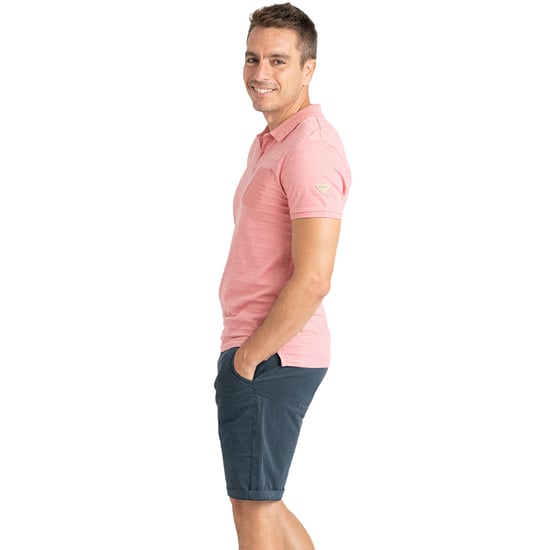 Herren Kurzarm Baumwollpolo-Shirt mit Tasche, Gestreifte Textur PRI2641 - Image 3