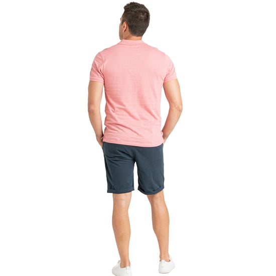Herren Kurzarm Baumwollpolo-Shirt mit Tasche, Gestreifte Textur PRI2641 - Image 4
