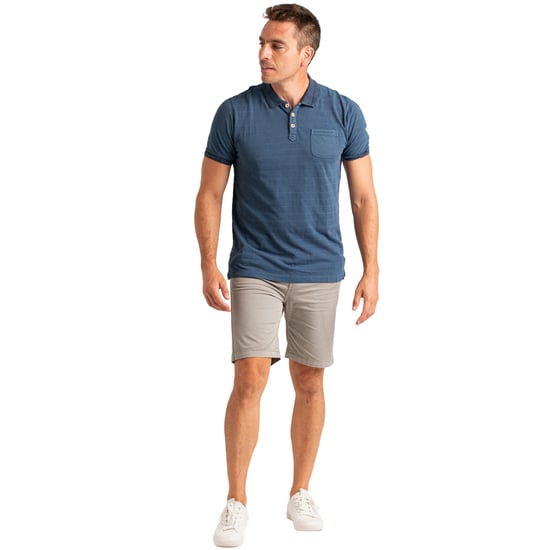 Herren Poloshirt mit kurzen Ärmeln aus gestreiftem Baumwollstoff mit Tasche PRI2635 - Image 3