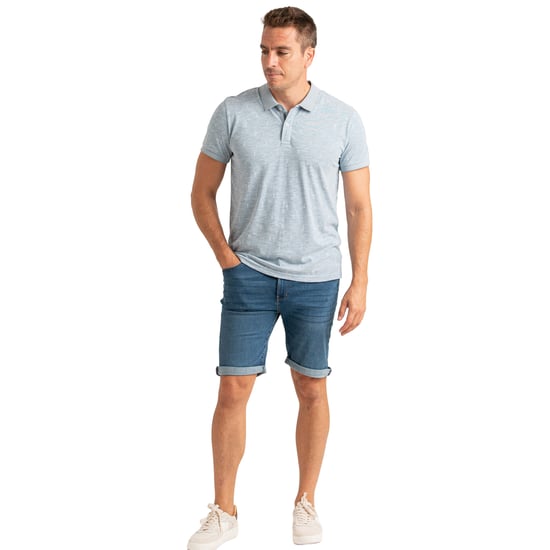 Herren Poloshirt mit Kurzarm und Flammenstruktur und Print PRI2645 - Image 3