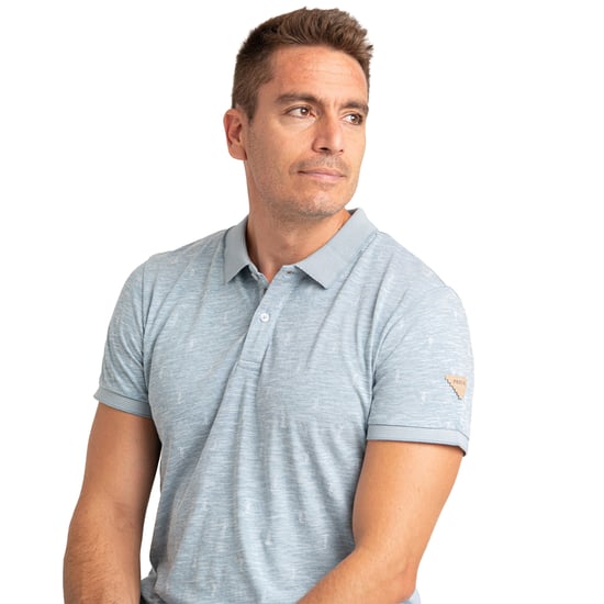 Herren Poloshirt mit Kurzarm und Flammenstruktur und Print PRI2645 - Image 4