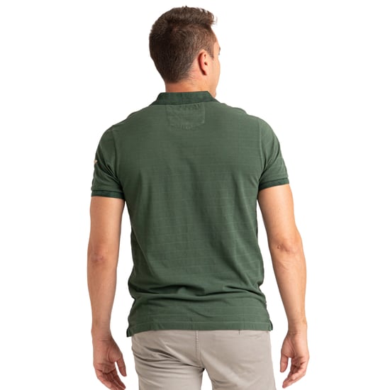 Herren Poloshirt mit kurzen Ärmeln aus gestreiftem Baumwollstoff mit Tasche PRI2635 - Image 5