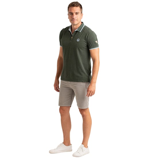 Herren Polo-Shirt mit kurzen Ärmeln, Baumwoll-Melange-Strick PRI2636 - Image 3
