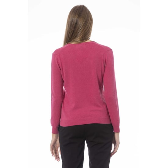 Baldinini Trend Fuchsia Kaschmir Damenpullover - Image 3
