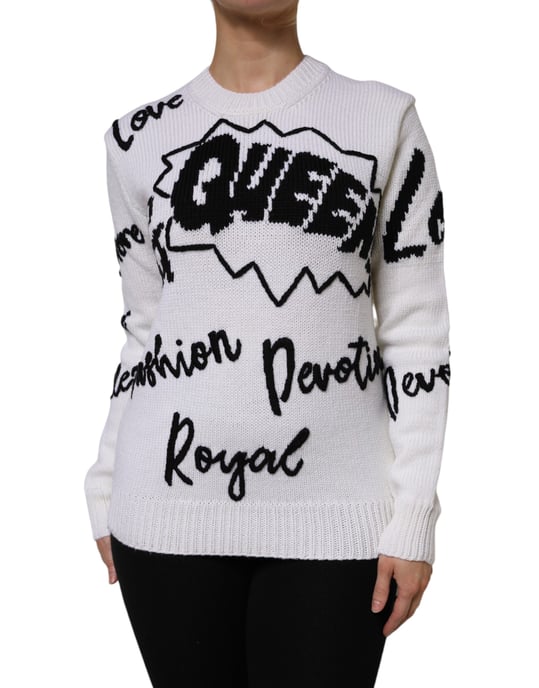 Schriftzug-Print Langarmpullover - Image 1