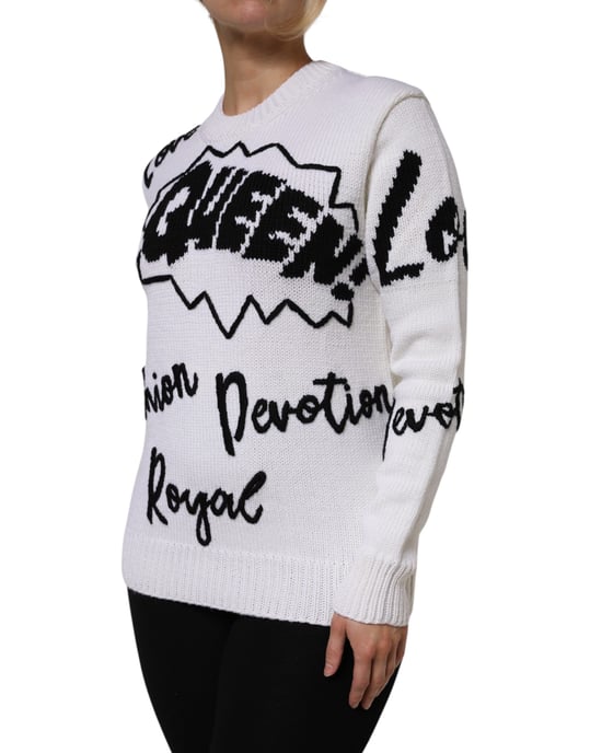 Schriftzug-Print Langarmpullover - Image 2