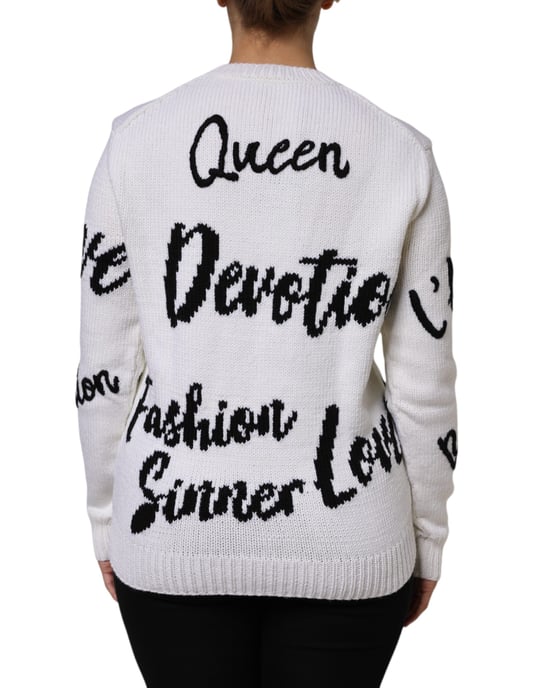 Schriftzug-Print Langarmpullover - Image 3