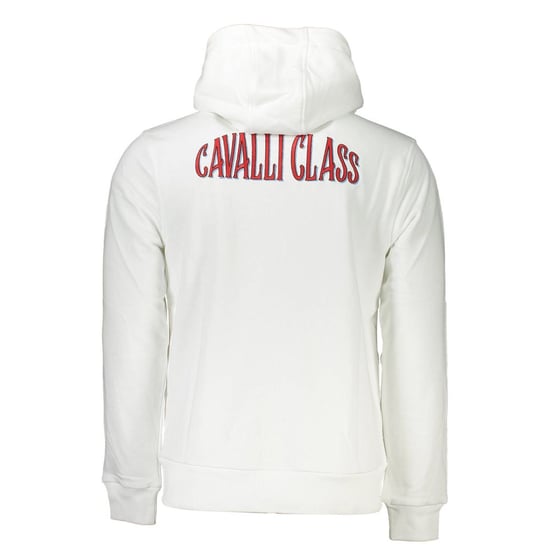 Cavalli Class Weißer Baumwoll-Hoodie für Herren - Image 2