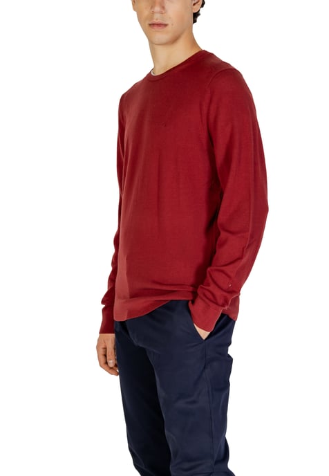 Crewneck-Pullover Uni Bordeauxrot - Image 3