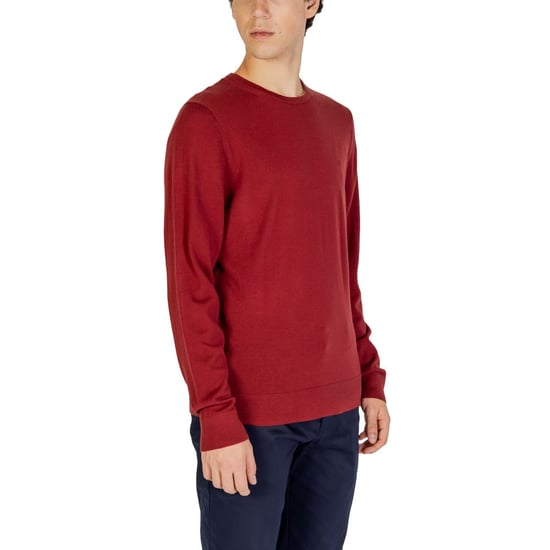 Crewneck-Pullover Uni Bordeauxrot - Image 4