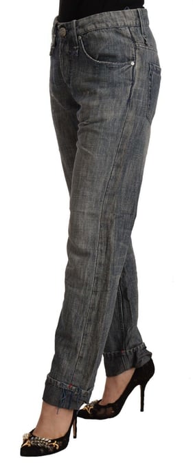 Lässige Jeans mit Cupped Saum und Used-Look - Image 3