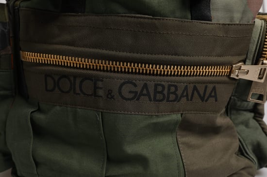Militärgrüner Patchwork-Reiserucksack - Image 4
