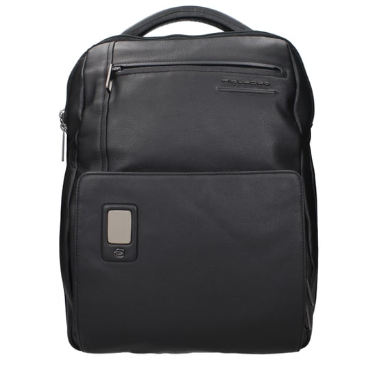 Piquadro Schwarzer Leder-Rucksack - Image 1