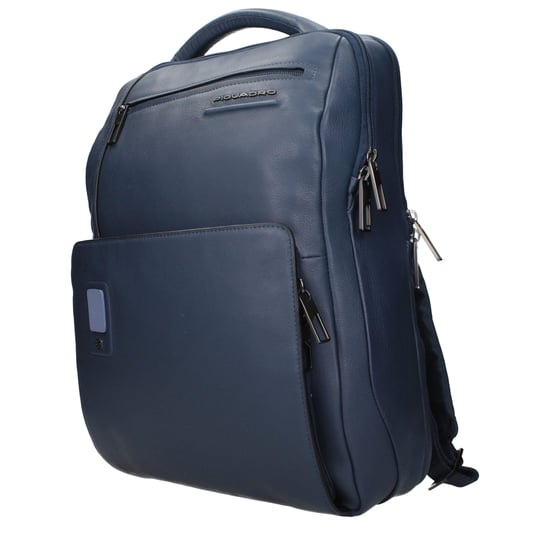 Piquadro Blauer Leder Rucksack - Image 2