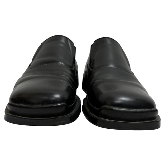 Prada Schwarzleder Slipper mit quadratischer Zehenpartie - Image 2