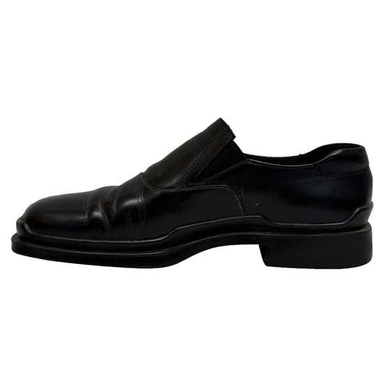 Prada Schwarzleder Slipper mit quadratischer Zehenpartie - Image 4