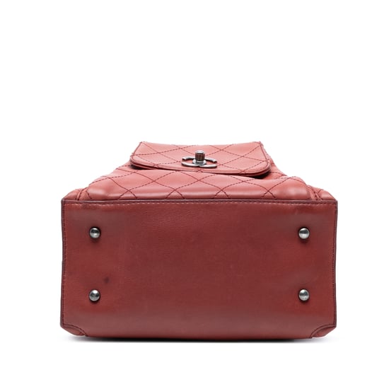 Gebrauchter mittlerer gesteppten Kalbsleder Urban Luxury Kordelzug-Rucksack - Image 3