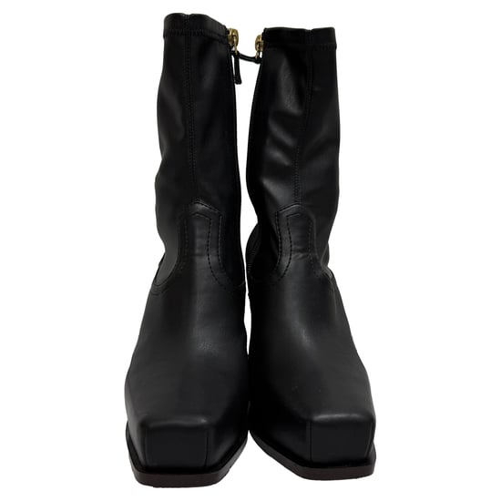 Stella McCartney Cowboy 80 Knöchelstiefel aus schwarzem Kunstleder - Image 2
