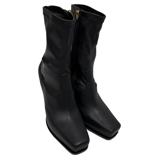 Stella McCartney Cowboy 80 Knöchelstiefel aus schwarzem Kunstleder - Image 5