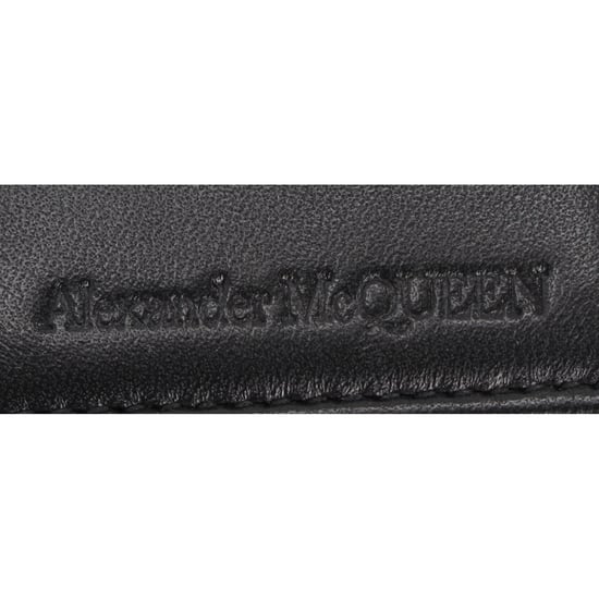 Alexander McQueen Kartenhalter mit Trageriemen aus schwarzem Leder - Image 6
