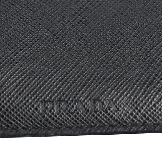 Prada Lux Kartenetui aus schwarzem Saffiano-Leder - Image 4